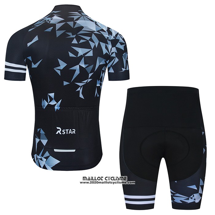 2021 Maillot Cyclisme R Star Noir Manches Courtes et Cuissard